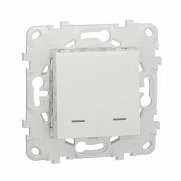 Изображение продукта Выключатель двухклавишный Schneider Electric Unica New 